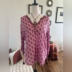 World Market Bohemian Popover & Paisley Top ✨